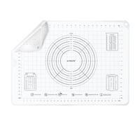 U-Taste Estera de silicona líquida para repostería: 50 x 70 cm extra grande de calidad alimentaria, para amasar y amasar, alfombrilla antiadherente para fondant con medida (Transparente)