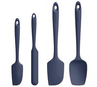 U-Taste Juego de 4 Espatulas: 250℃ Silicona Cocina Reposteria Lengua Resistente al Calor Utensilios de Espátula para Cocinar y Hornear, Paletas Cocina Antiadherentes Flexibles sin BPA (Azul noche)