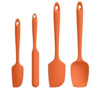 U-Taste Juego de 4 Espatulas: 250℃ Silicona Cocina Reposteria Lengua Resistente al Calor Utensilios de Espátula para Cocinar y Hornear, Paletas Cocina Antiadherentes Flexibles sin BPA (Naranja)