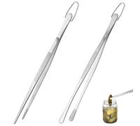 U-Taste Set Pinza Cocina 20cm Acero Inoxidable 18/8 Punta Redonda y Afilada | Soldadura Sin Juntas Robusta y Fuerza de Sujeción Mejorada - Para Hornear, Servir, Decorar y Emplatar