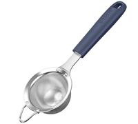 U-Taste Tamiz de malla fina pequeño: colador de cocina de acero inoxidable 18/8 de 8,5cm con mango de silicona resistente remachado, ideal para tamizar harina, colar té arroz quinua (Azul medianoche)