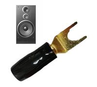 U Type Terminals, Copper Wire Connector Set, 50g 6mm Size with Crimp Fork Design, Conductive Copper Material, Electrical Connector with Secure Fit, Wire Terminals for Speakers Amplifiers