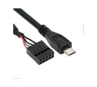 U2-018-MM USB 2.0 Motherboard 9pin 10pin Header to Micro USB 5pin Cable 50cm for Mini Monitor Sensor Panel CameraMultiColor SZRH