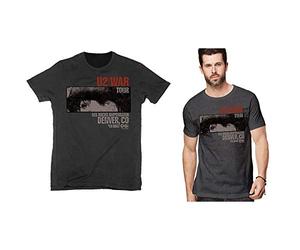 U2 - T-Shirt # S Unisex Black # War Red Rocks