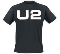 U2 White Logo Camiseta Negro L