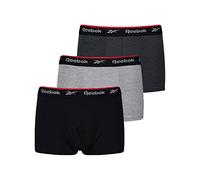 Reebok Redgrave, Bañador para Hombre, (Pack de 3), Negro/Carboncillo/Marga Gris, M