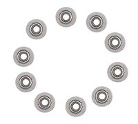 U624ZZ U Groove Ball Bearing 10 Pack | 4x13x7mm Linear Motion Guide Pulley for CNC / 3D Printer/Rail Track | Double Shielded Carbon Steel