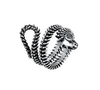 U7 Anillo de Serpiente Anillo de Hueso de Serpiente de Vendimia de Hombres Anillo de la Declaración de Acero Inoxidable Fresco Hip Hop Roker Anillos de Dedo