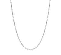 U7 Cadena Mujer Acero Inoxidable Plata Acho 2,5mm, Longitud 41cm + 5cm Collar Mujer Cadena Acero Fino Sin Colgante Joyería Unisex Caja de Regalo