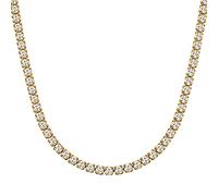 U7 Collar Mujer de Tenis de Acero Inoxidable Circón Brillantes da 3mm Cadena Tennis Chapado en oro 46 cm Regalo para Mujeres