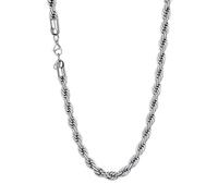 U7 Collares básicos para mujeres cadena espiga fino 6mm 24 pulgadas cadena plateadas acero inoxidable 316L collares modernos de hombres mujeres regalo cumpleaños