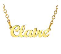 U7 Letreros Personalizables Claire Collares Acero Inoxidable 316L de Mujer joyería de Moda para cumpleaños de Mama