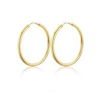 U7 Pendientes de Aro Mujer Fino Pendientes Acero Inoxidable 316L Pendientes Redondos Pendientes Acero Quirurgico Colección Basicos Diámetro 40/60/80MM 5MM de Grosor