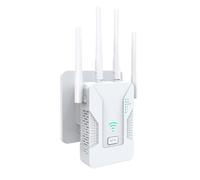 U81 Repetidor WiFi, Amplificador Señal WiFi 300Mbps con 2 Puertos Ethernet y 4 Antenas, Señal Estable y Fuerte, Compatible con Todos los Dispositivos de Red, Modos Ap/Repetidor/Enrutador