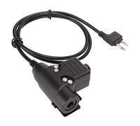 U94 Adaptador PTT Pulsar para Hablar Botón Walkie Talkie Auriculares Conector Cable para Alan, para Midland para Nautico, Conector de 2 Pines Radio Walkie Talkie Bidireccional de
