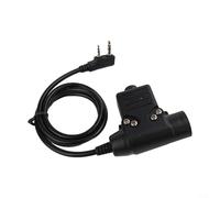 U94 - Adaptador PTT Push To Talk, para Walkie Talkie, sonido claro, unidad activada por botón fuerte, diseño de dos botones (para Kenwood)