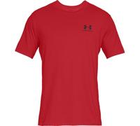 Under Armour Camiseta Sportstyle Left Chest S/S – Funcional, Regular – Rojo/Negro S Hombre