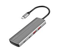 UA0414 Hub USB A-Hembra x2,USB C-Hembra x6,USB C-Conector Gris LOGILINK