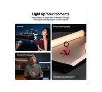 UA50 Luz de Tubo de Aire Inflable Bi-Color de 50W 2700K-6500K, Varita de Luz LED Portátil para Fotografía