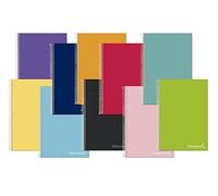 Cuaderno espiral liderpapel a4 micro jolly tapa forrada 140h 75 gr cuadro 4mm 5 bandas4 taladros colores surtidos - BA59