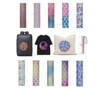 Uadme 10 Hojas de Transferencia Infusible, 11,5 X 30,5 cm Infusible Transfer Ink Sheets, Papel de Tinta Sublimación Pretintado para DIY T-Shirt, Bolsa de Mano (Sirena)