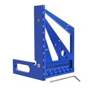 Uadme 3D Multiángulo Escuadra Carpintero, Herramientas de Carpintería Precisas, 22.5-90° Transportador de Angulos Aleación de Aluminio, para Ingeniero (Azul)