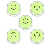 Uadme 5 Piezas Mini Nivel Burbuja Precisión Redondo 15x8mm, Nivel Pequeño para Cámara, Caravana, Proyectos de Bricolaje