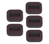 Uadme 5 uds taza con ruedas de fieltro rectangular cóncava silla de oficina almohadilla de fijación de rodillos rueda para muebles taza con ruedas para madera dura (Marrón)