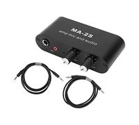 Uadme Amplificador de Auriculares Micrófono, 3 Puertos de Salida Preamplificador de Audio Estéreo, Preamplificador de Audio Estéreo Pequeño, Mezclador de Audio, para Altavoz, Interfaz de 3,5 mm