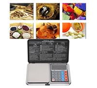 Uadme Báscula Calculadora Digital De 0,01/100G, Báscula De Cocina para Hornear Alimentos, Báscula Precisa con Pantalla Retroiluminada De Luz Blanca
