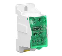Uadme Caja de Distribución de Terminales, UKK-125A Cajas Carril DIN, Bloque de Distribucion 690V, para Gabinetes de Distribución de Energía (Verde)