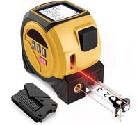 Uadme Cinta Métrica Laser, 3 en 1 Medidor Laser Distancia 40m/60m con Cinta Metro 5m, Unidad M/in/Ft, para Distancia Area Volumen y Medición Pitagorica (60m)