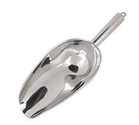 Uadme Cuchara de hielo de acero inoxidable,pala de hielo multifuncional,cucharada de harina suave,cucharada para dulces con lazo para colgar para máquina de hielo,cubitos de hielo para barra de cocina