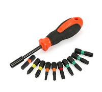 Uadme Destornillador de Carraca Multipuntas, 10 en 1 Puntas Atornillador de Acero Alta Dureza, PH1, PH2, H3, H4, H5, SL6, T15, T20, T25, T30, para DIY, Hogar, Automóviles Reparación