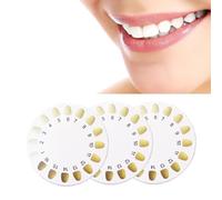 Uadme Dientes Tabla, 3 Piezas Tablas de Colores Dentales, Comparador Color Diente, Guía de Color Dientes, para Clínica, Hospital el Hogar