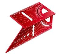 Uadme Escuadra 3D Carpintería Ángulo Regla, Regla de Medición de Tamaño Cuadrado de Aleación de Aluminio, Trazador de Medición de Ángulos de Inglete, Cuadrado de Carpintería Mitre, 45/90 Grados