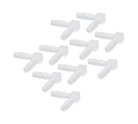 Uadme Espiga de Manguera de Codo de Plástico, 10 Piezas Adaptador de Junta de Púas, Codo de 90 Grados L Accesorio, Adaptadors de Unión, para Acuario (4mm)