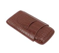 Uadme Estuche para puros, de piel artificial, con 3 dedos, portátil, para viajes al aire libre, diseño Ele, 78 mm, multicolor