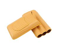 Uadme Estuche para puros, de piel artificial impermeable, portátil, de 3 dedos, para viajes al aire libre, color negro, multicolor