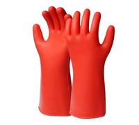 Uadme Gants Electricien 12KV, 1 Par Guantes Aislantes Eléctricos Class 00 de Alto Voltaje, 1,8mm de Espesor, Guantes Protectores para Electricistas