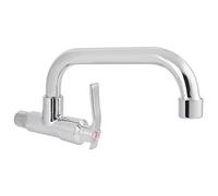 Uadme Grifo De Pared G1/2In Uso A Largo Plazo, Giratorio 360° Acero Inoxidable Grifo De Cocina De Pared Fregadero Para Cocina Aire Libre BañO(25Cm)