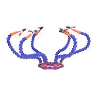 Uadme Herramienta de soldadura de tercera mano, base de estación de soldadura DIY con herramienta de soldadura USB, soporte de soldadura para electrónica, brazos ajustables, diseño compacto