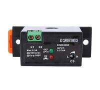 Uadme Interruptor de Detección de Corriente, Rele Sensor de Corriente, AC 240V 0.2-30A Ajustable Normalmente Abierto Interruptor, con Indicador LED, para Flash, Zumbador, Relé, Chip único