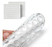 Uadme Lagrimas Silicona Adhesivas, 128 Topes para Puertas 12x4 mm, Almohadillas de Goma Transparente, para Suelo, Armarios, Cajones, Sillas