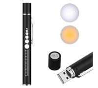 Uadme Linterna de Bolígrafo de Diagnóstico, Luz Médica con Escala de Medición, 2 Modos Linterna de Diagnóstico con Clip, para Enfermeros, Cuidado Personal, Iluminación