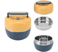 Uadme Lonchera térmica de acero inoxidable de 2 capas, lonchera térmica de 0.8 L, tarro de alimentos aislado al vacío, para escuela, oficina, trabajo, picnic en casa
