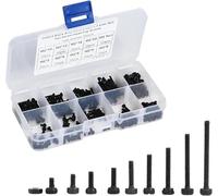 Uadme M2 Screw, 300 Piezas Tornillos Prisioneros, Tornillo Cabeza Allen Bóton, M2x3 M2x4 M2x5 M2x6 M2x8 M2x10 M2x12 M2x16 M2x20, Tornillos para Caja de Reloj