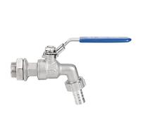 Uadme Manguera De Acero Inoxidable Grifo De 1/2 Pulgada, Manguera De Acero Inoxidable Grifo De 1/2 Pulgada Válvula De Bola Válvula De Mamparo Sin Soldadura TNP 13 Mm Barb