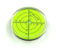 Uadme Nivel de Burbuja Pequeño Redondo, Mini Niveles de Bolsillo de Precisión 20-30°, para Cámaras, Acampar, Imágenes Estacionarias, Caravana (No Magnético)