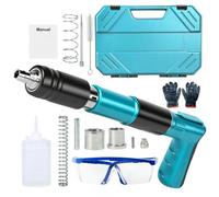 Uadme Pistola de Clavos Manual Clavadora Hormigon, 5 Velocidades Nail Gun, Pistolas de Uñas Portátil para Paredes de Cemento, Madera, Techo, Casa (Clavos No Incluidos)